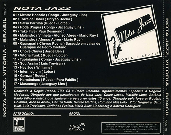 nota jazz cd vitoria brasil tray