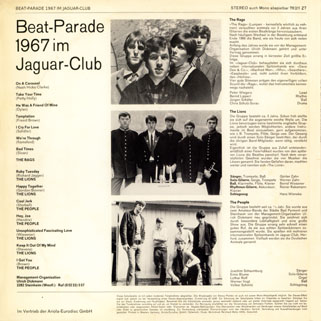people lp beat parade 1967 back cover