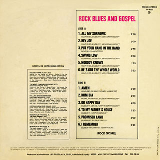 rock gospel lp rock blues and gospel back