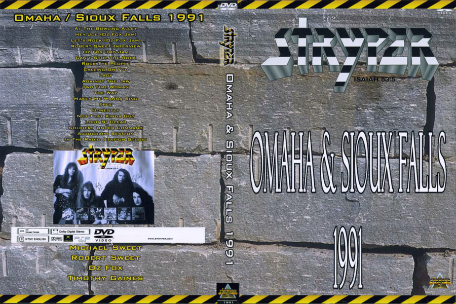 stryper dvd omaha and sioux falls 1991 enlarged front