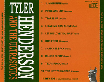tyler henderson and the ultrasonics cd live at the dog tray
