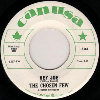 chosen few single Hey Joe b/w Heads-Up side hey joe