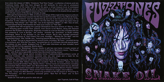 fuzztones cd snake oil booklet 1