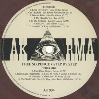 thee sixpence lp step by step label 1
