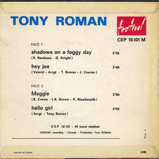 tony roman ep back cover