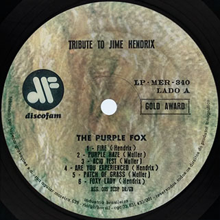 purple fox tribute to jimi hendrix discofam brasil label 1