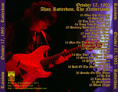 ritchie blackmore's rainbow 1995 10 17 cd october rotterdam tray