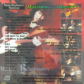 ritchie blackmore's rainbow 1996 08 10 skanderborg cd mistreated in denmark back