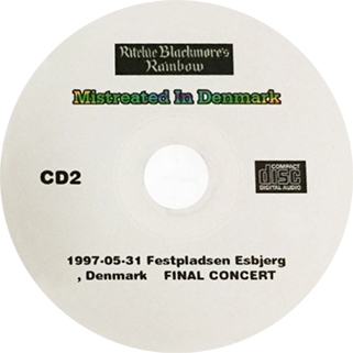 ritchie blackmore's rainbow 1996 08 10 skanderborg cd mistreated in denmark label 2