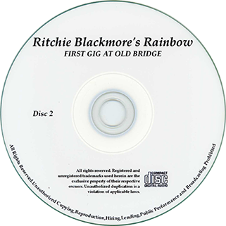 
ritchie blackmore's rainbow 1997 02 20 cd first gig at old bridge label 2
