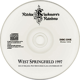 ritchie blackmore's rainbow 19970222 the jaxx cd west springfield label 1