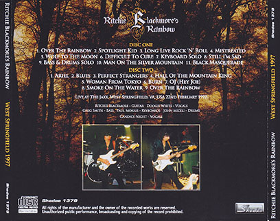 ritchie blackmore's rainbow 19970222 the jaxx cd west springfield tray