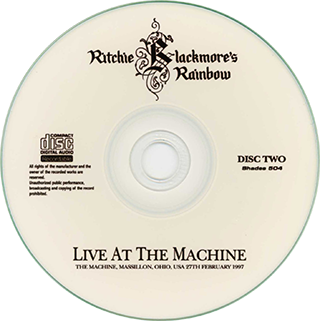 ritchie blackmore's rainbow 1997 02 27 live at the machine massillon ohio label 2