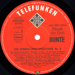 robert last die stereo tanz diskothek nr 4 label 1