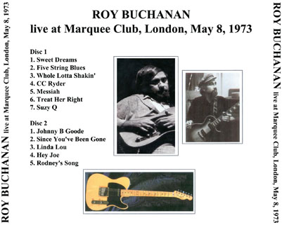 roy buchanan 1973 05 08 marquee club tray 2 cd