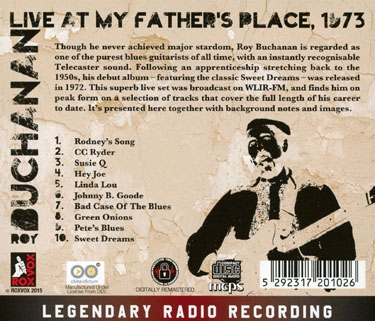 roy buchanan live at my father's place 1973 tray