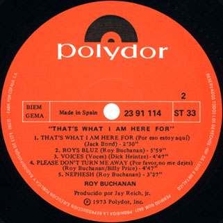 roy buchanan that's what i am here for spain  label 2