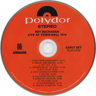 roy buchanan live at town hall 1974 label 1