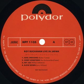 roy buchanan live in japan label 1