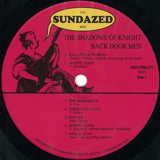 shadows of knight lp back door men sundazed label 1