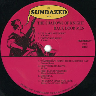 shadows of knight lp back door men sundazed label 2