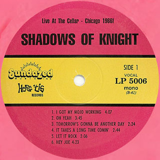 shadows of knight lp at cellar pink label 1