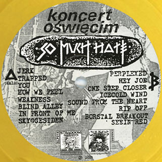 so much hate koncert oswiecim yellow vinyl label 1