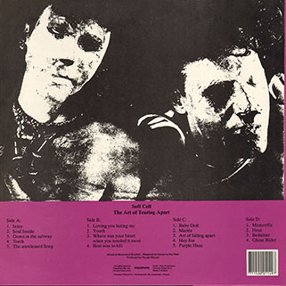 soft cell lp art of tearing apart back