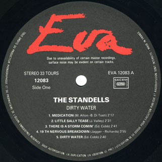 standells lp dirty water stereo eva records 12083 label 1