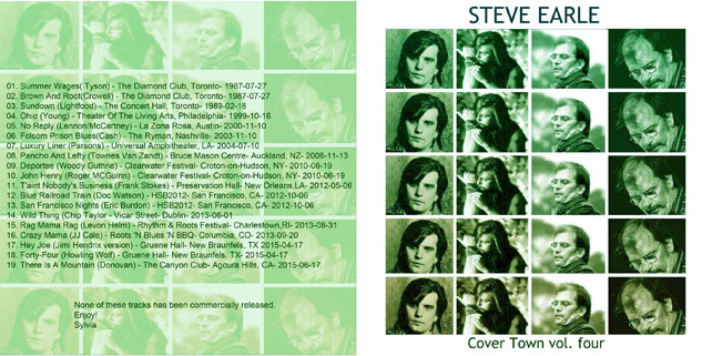 steve earle cdr cover town volume 4 cover out