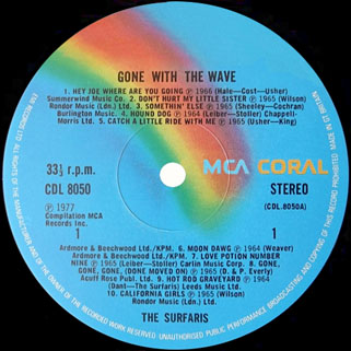 surfaris lp gone with the wave label 1