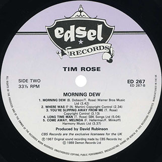 tim rose lp morning dew edsel label 2