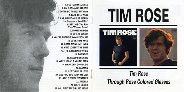 tim rose cd same and through colored glasses cover out