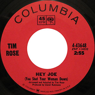 tim rose single us side hey joe