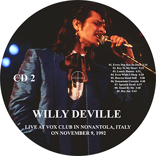 willy deville 1992 11 09 vox club nonantola italy label 2