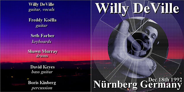 Willy DeVille Dec 18th 1992 Nurnberg, Germany cover