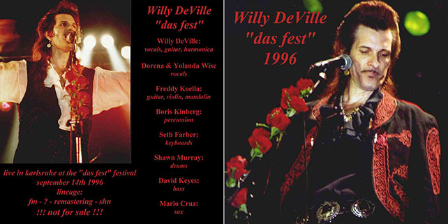 willy deville 1996 09 14 das fest karlsruhe germany cover