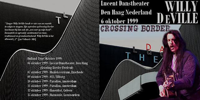 Willy DeVille 1999 10 06 Lucent Danstheater Den Haag Nederland cover