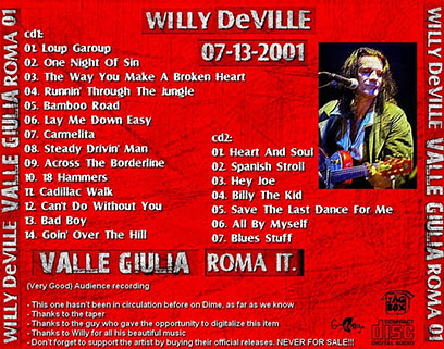 willy deville 2001 07 13 valle giulia roma italy tray