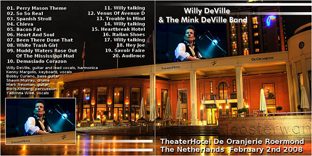 willy deville 2008 02 02 orangerie theater, roermond cover