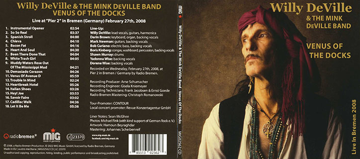 willy deville 2008 02 27 bremen cd venus of the docks cover out