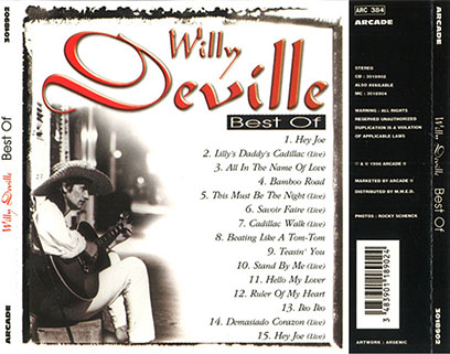 willy deville cd best of arcade tray