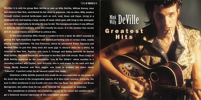 willy deville cd greatest hits emi cover out
