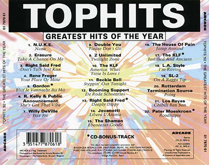 willy deville cd various tophits greatest hits of the year tray