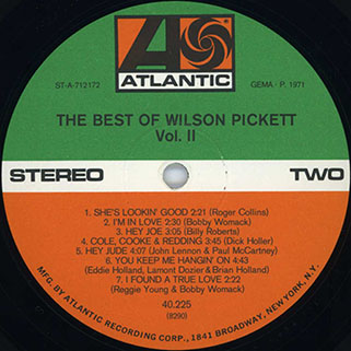 wilson pickett best of volume 2 germany label 2
