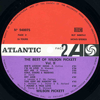 wilson pickett best of volume 2 france 940075 label 2