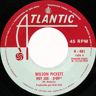 wilson pickett single hey joe spain label 1